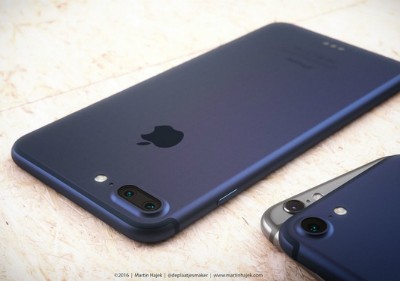 Một ảnh concept về iPhone 7 với màu mới sẫm hơn.