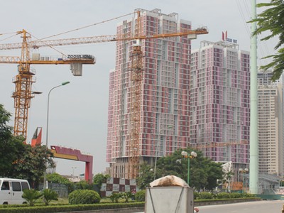 Sông Đà Thăng Long đã huy động hàng nghìn tỷ của khách hàng tại dự án Usilk City nhưng đa số các tòa nhà tại đây vẫn chưa được bàn giao. Ảnh: Ngọc Tuyên