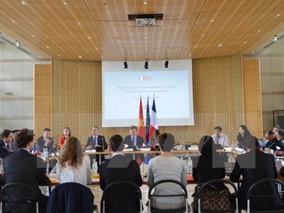 Quang cảnh phiên khai mạc Đối thoại cấp cao thường niên lần thứ tư về kinh tế giữa Việt Nam và Pháp. (Ảnh: Bích Hà/TTXVN)