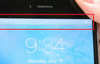 Các đường xám nhạt xuất hiện khi iPhone 6 liệt cảm ứng.