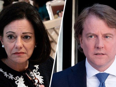 Bà K. T. McFarland và ông Donald McGahn (Ảnh: NBC)