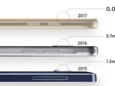 Ảnh được cho là Galaxy S8, so sánh với Galaxy S7 và S6, tuy nhiên các con số chưa chính xác.