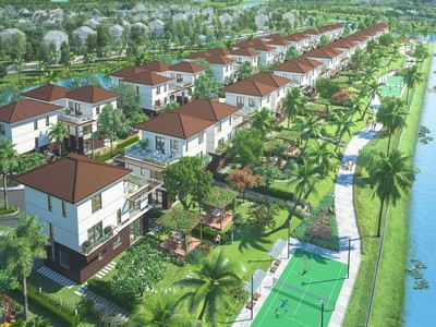 Biệt thự Valora Island được thiết kế nổi bật trong khu đô thị Mizuki Park.