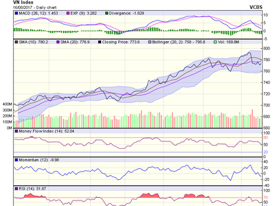 Biểu đồ kỹ thuật VN-Index. Nguồn: VCBS