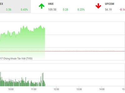 Phiên sáng 17/10: HAI hết sóng, VN-Index lấy lại đà tăng