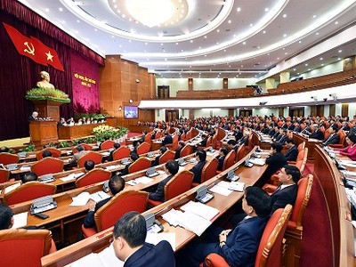 Hội nghị Trung ương 6, khoá 12 đã ban hành Nghị quyết về đổi mới, sắp xếp tổ chức bộ máy. Ảnh: VGP/Quang Hiếu