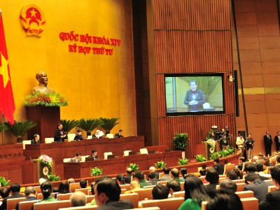 Quốc hội dành 3 ngày thảo luận trên hội trường về "sức khoẻ" nền kinh tế. Ảnh: Giang Huy