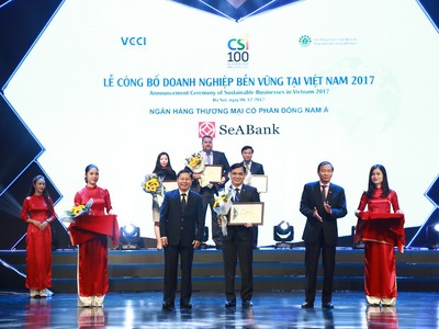 SeABank nằm trong Top 100 doanh nghiệp phát triển bền vững Việt Nam 2017