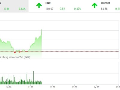 Phiên sáng 14/12: Cổ phiếu nhỏ hút tiền, VN-Index đảo chiều tăng mạnh