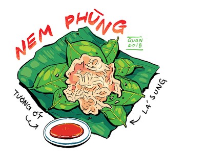 Thị trấn Phùng có một con phố cũ có vài hàng bán nem, mà ở hàng nào cũng có thể tin cậy được về độ ngon.