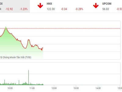 Phiên sáng 3/5: VN-Index về vùng 1.000 điểm, lực cầu bắt đáy nhập cuộc