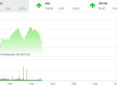 Phiên sáng 22/8: Áp lực bán gia tăng cuối phiên