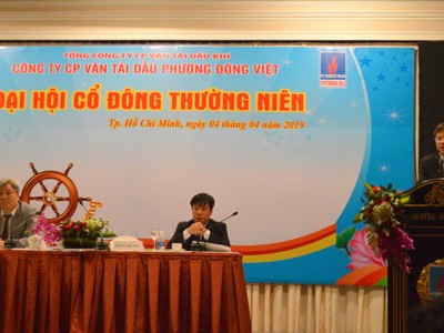 Ông Hoàng Đức Chính, Chủ tịch HĐQT của PDV đang phát biểu.