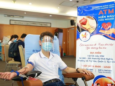 Sacombank cùng Hội Doanh nhân trẻ Việt Nam triển khai chương trình “ATM hiến máu cứu người”