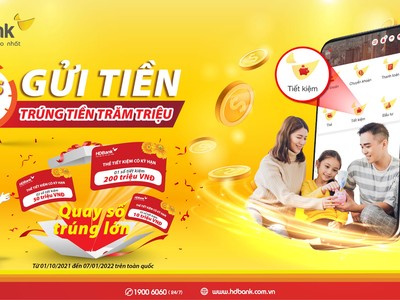 HDBank triển khai chương trình ưu đãi “5 giây gửi tiền – Trúng tiền trăm triệu”