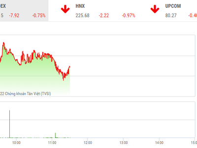 Giao dịch chứng khoán phiên sáng 20/10: Mua bán buồn tẻ, thanh khoản vẫn ở mức thấp nhất 2 năm