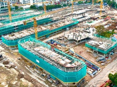 Một dự án bất động sản đang được triển khai tại nội thành Hà Nội. Ảnh: Thanh Vũ.