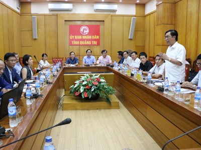 Chủ tịch UBND tỉnh Quảng Trị Nguyễn Đức Chính chủ trì cuộc họp với đại diện Công ty cổ phần Tập đoàn FLC.