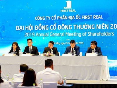 Đại hội cổ đông công ty First Real đã thông qua chỉ tiêu doanh thu lên mức 350 tỷ đồng.