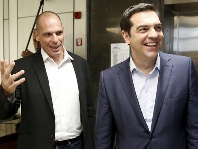 Bộ trưởng Bộ Tài chính Yanis Varoufakis và Thủ tướng Alexis Tsipras của Hy Lạp