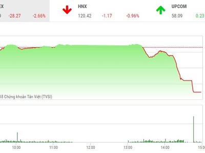 Phiên chiều 17/1: Bán tháo ồ ạt, thị trường lao dốc