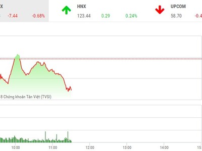 Phiên sáng 2/2: Lực bán vẫn mạnh, VN-Index tiếp tục điều chỉnh