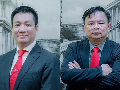 Ông Hoàng Đạo Hiệp (trái) và ông Nguyễn Hoàng Giang (phải)