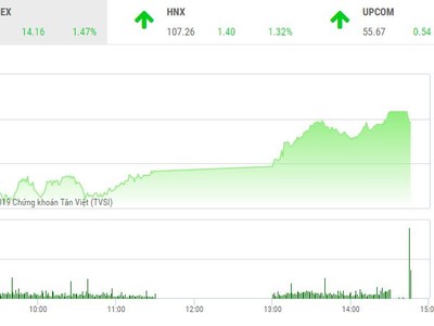 Phiên chiều 3/1: Cổ phiếu vừa và nhỏ tỏa sáng