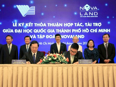 Lễ ký kết giữa Đại học Quốc gia TP.HCM với Tập đoàn Novaland