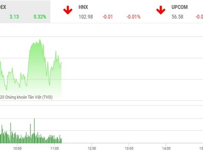 Phiên sáng 3/1: VN-Index chinh phục mốc 970 điểm, ROS hồi sinh
