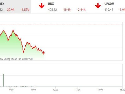 Giao dịch chứng khoán sáng 18/4: VN-Index bốc hơi 23 điểm, sóng thủy sản vẫn dâng cao