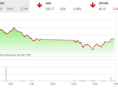 Phiên giao dịch chiều 26/9: Lực cầu bắt đáy gia tăng mạnh, VN-Index hãm đà rơi