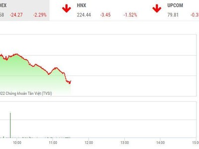 Giao dịch chứng khoán sáng 17/10: Thanh khoản giảm mạnh, thị trường lại chìm trong sắc đỏ