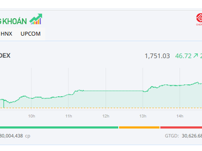 Dòng tiền lan tỏa, VN-Index tăng gần 50 điểm 