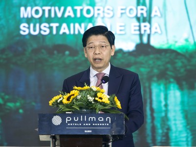 Ông Phạm Văn Hoàng, Tổng biên tập Báo Tài chính- Đầu tư phát biểu khai mạc hội thảo. Ảnh: Chí Cường.