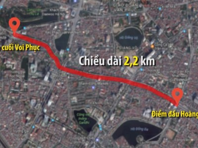 Hà Nội xin Thủ tướng xây 2,3 km đường vành đai 1 trị giá gần 7.800 tỷ đồng
