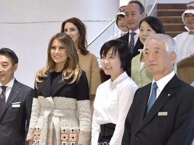 Đệ nhất Phu nhân Mỹ Melania Trump trong chuyến thăm Nhật Bản ngày 5/11. Ảnh: AFP.