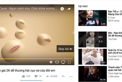 Vinasoy đã tạm dừng quảng cáo trên YouTube.