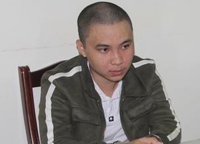 Nguyễn Đức Huy tại cơ quan công an.