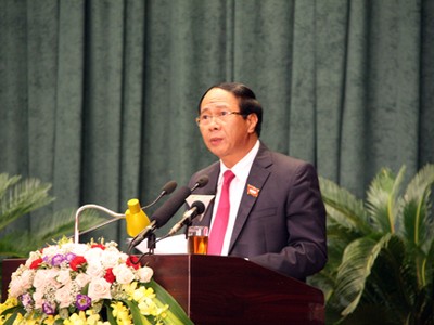 Ủy viên Trung ương Đảng, Bí thư Thành ủy, Chủ tịch HĐND TP Hải Phòng Lê Văn Thành. Ảnh ĐBND