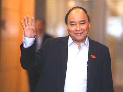 Thủ tướng Nguyễn Xuân Phúc đón đoàn U23 tại trụ sở Chính phủ lúc 14h ngày 28/1, sau khi đội tuyển về đến Việt Nam. Ảnh: Giang Huy
