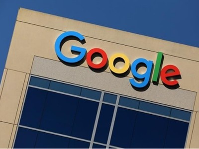 Logo Google tại văn phòng công ty ở California. Ảnh: Reuters