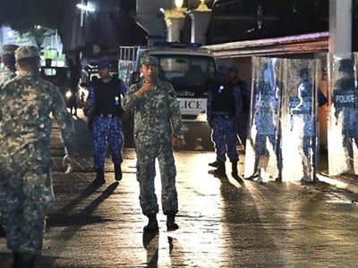 Lực lượng an ninh Maldives. (Nguồn: AP)