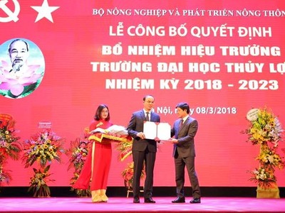 Bổ nhiệm Hiệu trưởng; Chủ tịch Hội đồng Trường Đại học Thủy lợi