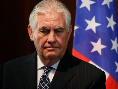 Ngoại trưởng Mỹ Rex Tillerson trước khi bị sa thải. Ảnh: AFP.