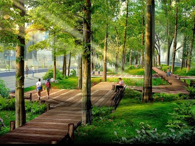 Dự án xây dựng công viên sinh thái Vĩnh Hưng có tổng diện tích 15,085ha do Công ty cổ phần Đầu tư phát triển hạ tầng và đô thị Vĩnh Hưng làm chủ đầu tư.