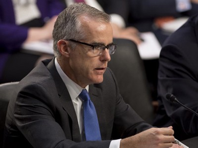 Cựu phó giám đốc FBI Andrew McCabe. Ảnh: AFP.