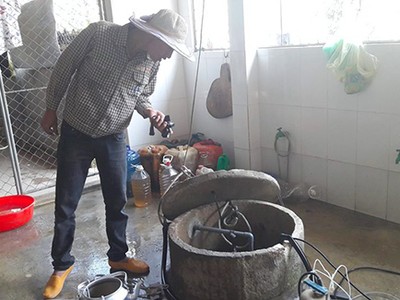 Giếng nước của gia đình chị Hiên. Ảnh: Đ.H