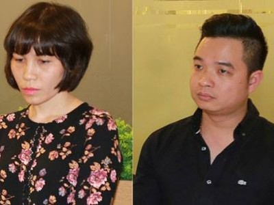 Hai bị can Châu Nguyên Anh và Phạm Quang Minh.