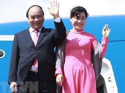 Thủ tướng Nguyễn Xuân Phúc và phu nhân. Ảnh: TTXVN.